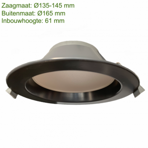 LED DOWNLIGHT PROF GRIJS IP54 12W-4000K