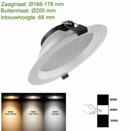 LED DOWNLIGHT 3 COLOR Ø170 20W