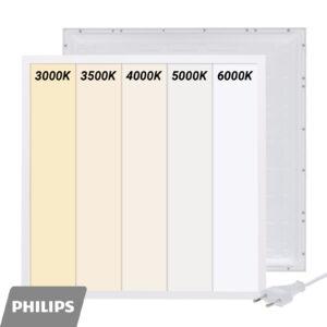 BACK-LIT LED PANEEL | EUROPA | 60X60CM | 30W | PHILIPS DRIVER | CCT-SWITCH | MET EUROSNOER