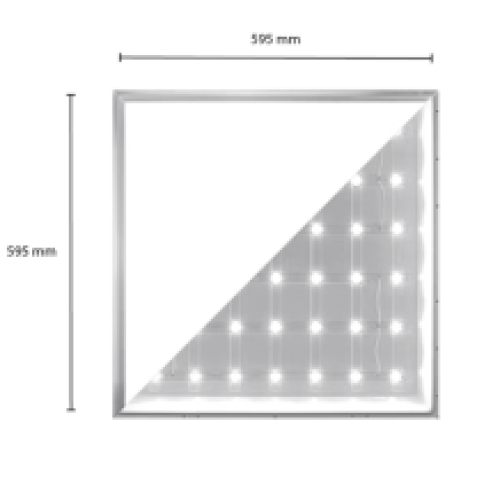 BACK-LIT PANEEL LEDA 30X30CM 15W WHITE SWITCH