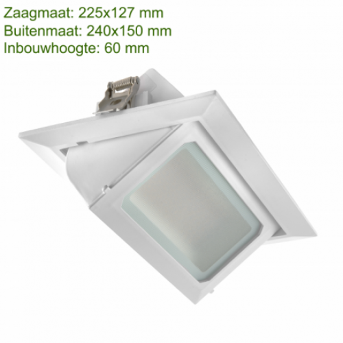 DOWNLIGHT KANTELBAAR 240x150 30W