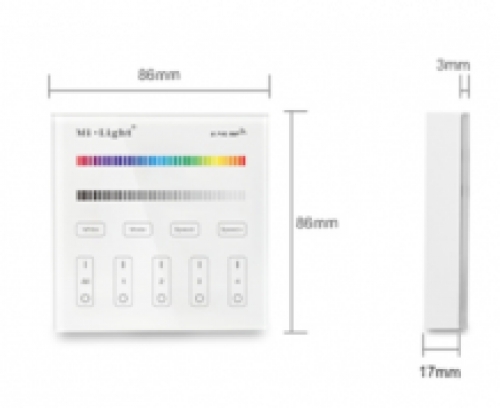 MI-LIGHT 4 ZONE RGB+CCT PANEL REMOTE