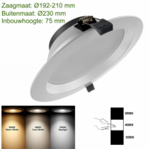 LED DOWNLIGHT 3 COLOR Ø195 20W